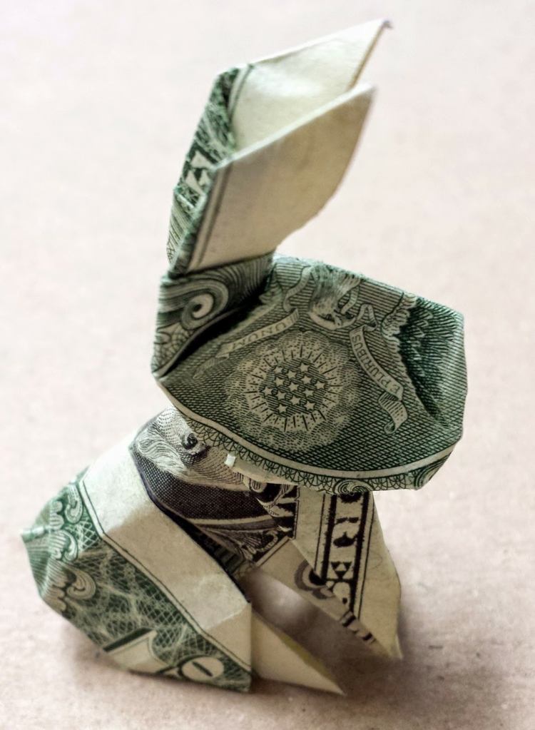 hare origami pengar presentförpackning idé dollar