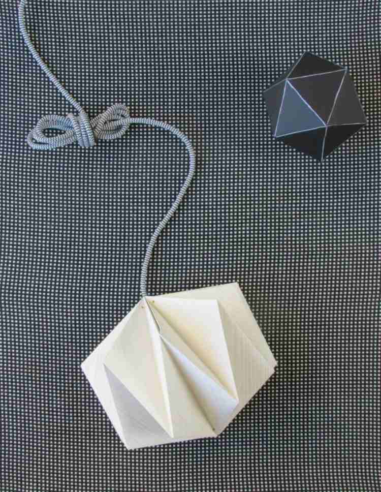lampa origami diy idé kabeldekoration modern