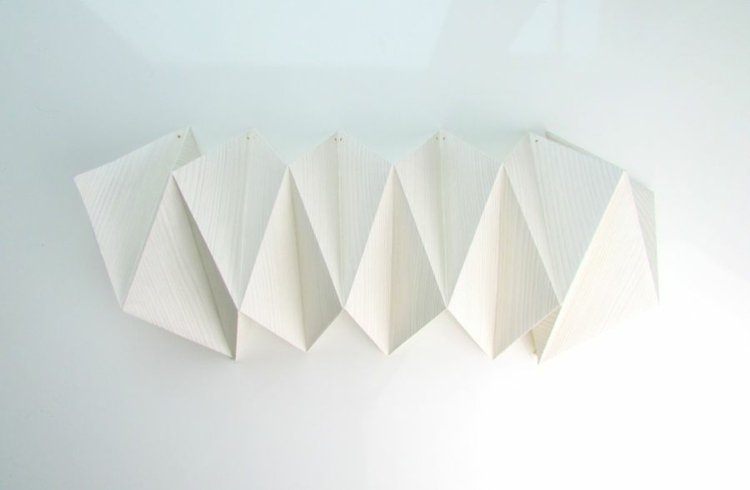 lampa origami diamantdesign vitt papper steg