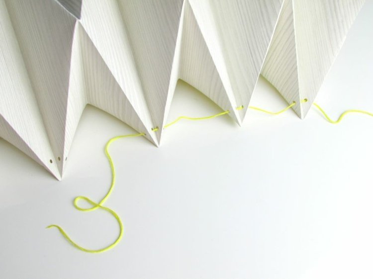 lamp-origami garnhål papper design diy