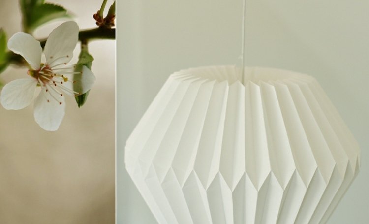 origami lampa original romantisk lampskärm DIY instruktioner