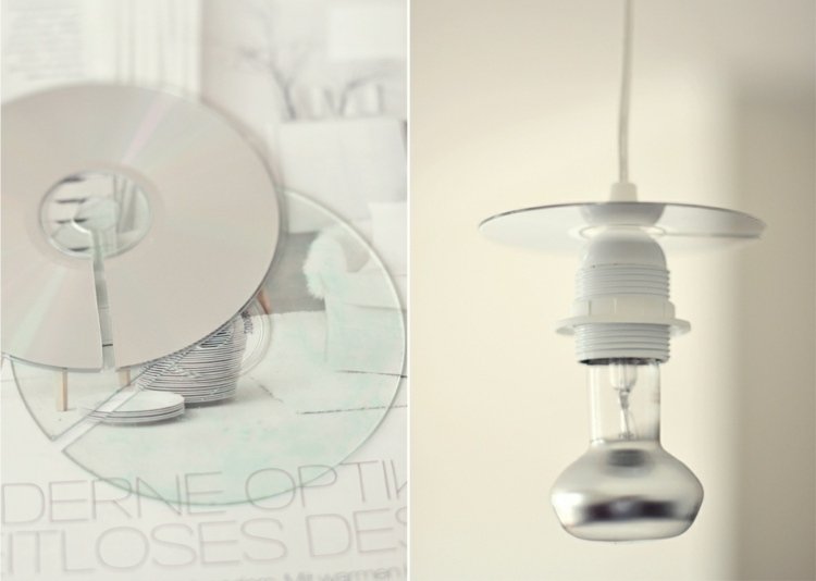 origami lampa craft idé cd glödlampa hängande ljus gör dig själv