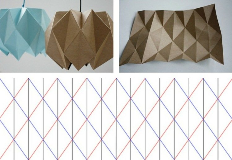 lampa-origami lampa origami original hantverk idé husbelysning vacker