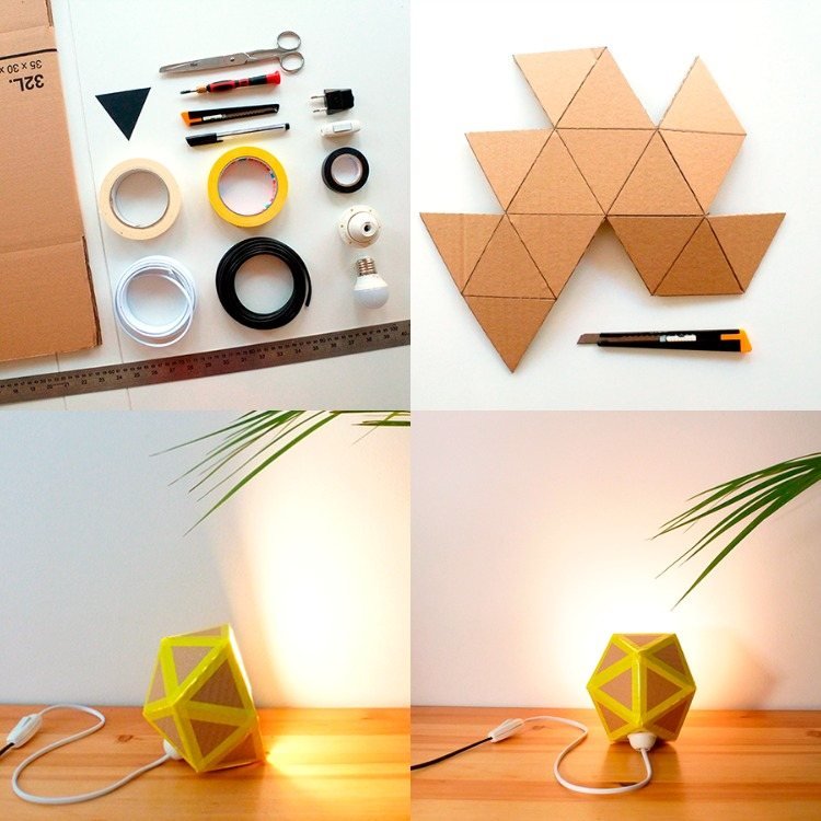 origami-lampa-diy-instruktioner-icosahedron-kartong-vik-klipp-kniv