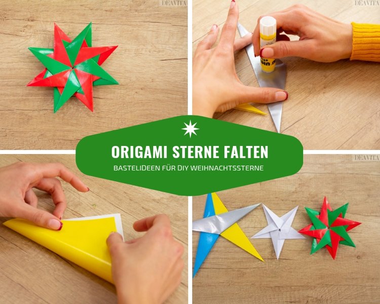 origami stjärna vik julpysselidéer vikningsinstruktioner för barn