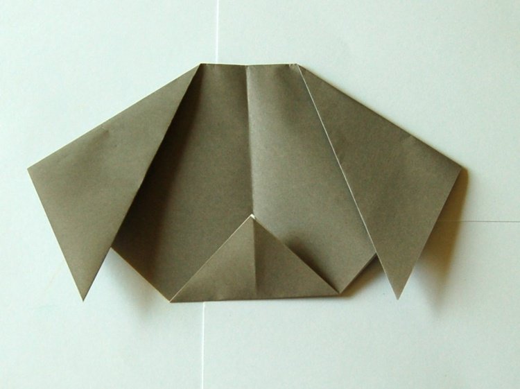 pyssla origami djur hund nos pyssla instruktioner roliga
