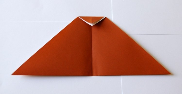 tinker origami djur hörnvik kattmotiv steg 5