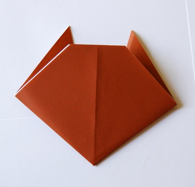 tinker origami djur huvud katt imitera steg 8