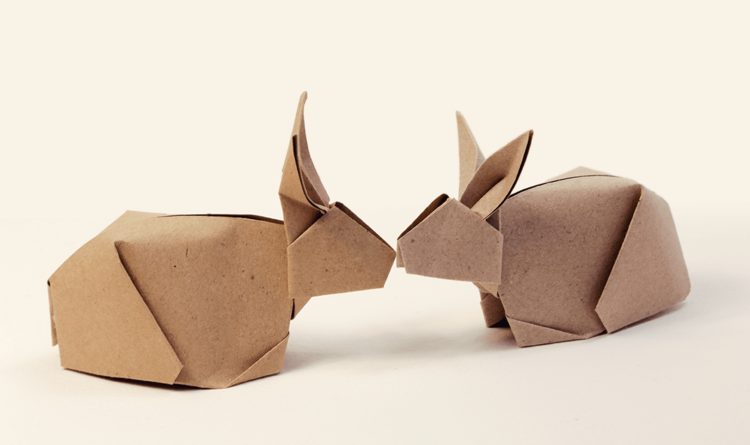 tinker origami djur kaniner instruktioner lätt