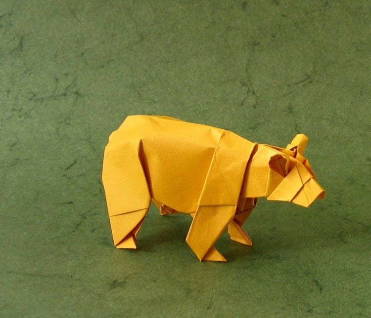 tinker origami djur baer gul diy tips