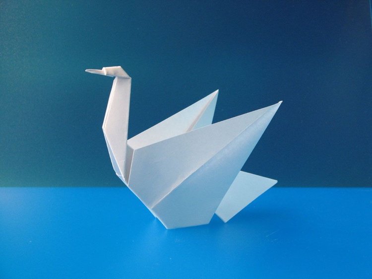 origami fågel svan vit kärlek mening