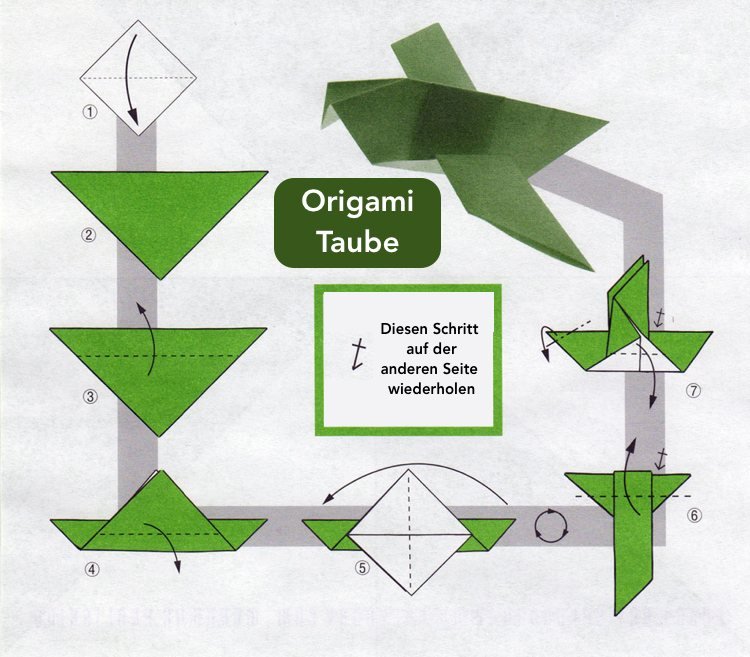 origami fågel duva vika fred mening