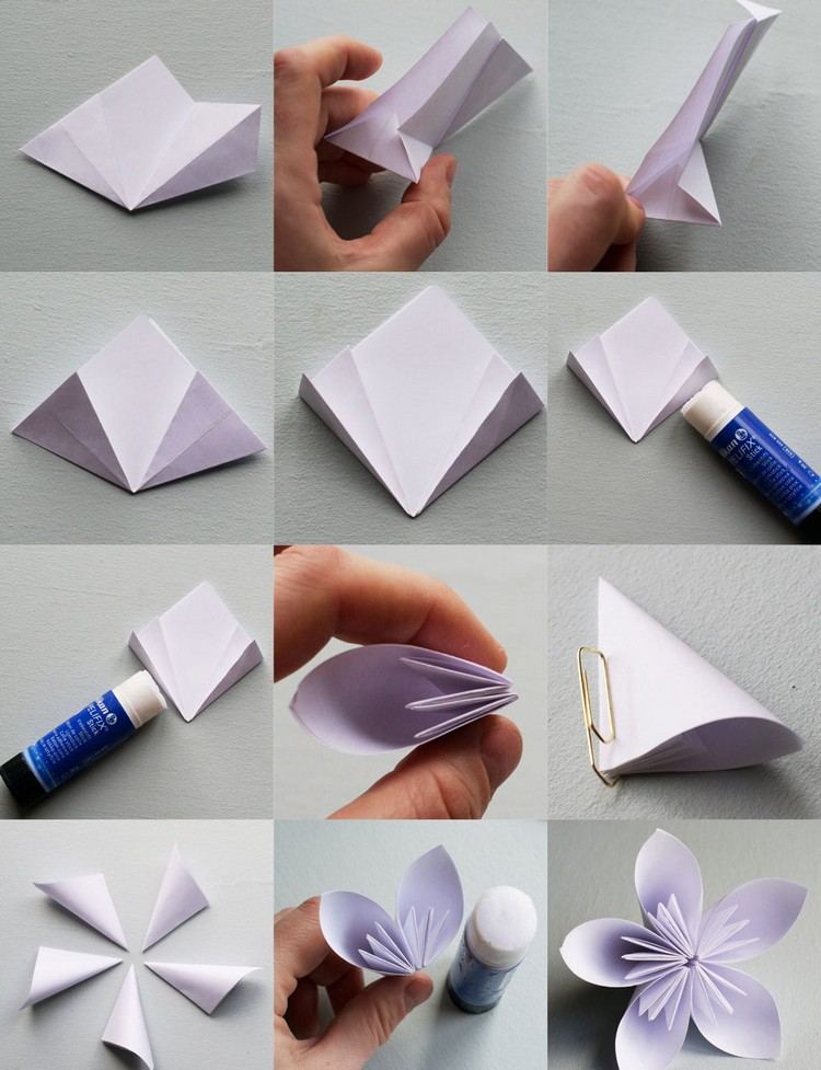 origami-påsk-dekoration-blomma-papper-vikning-idéer