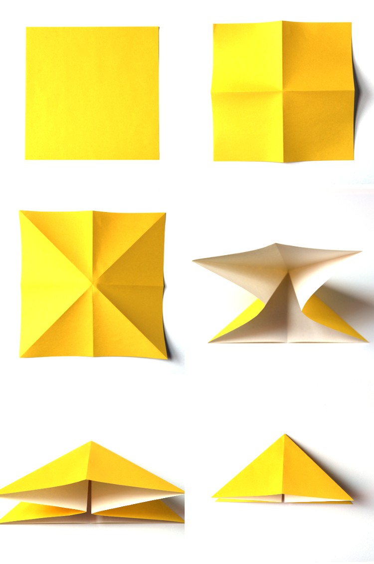 origami-påsk-vår-vikning-fjäril-vikning-instruktioner