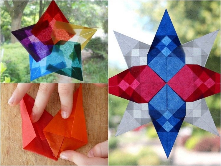 origami-jul-vik-stjärnor-silkespapper-fönster-dekoration
