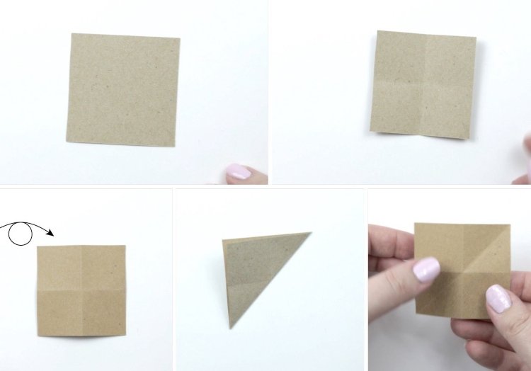 Origami julbarn Fällbara träd steg för steg instruktioner 3