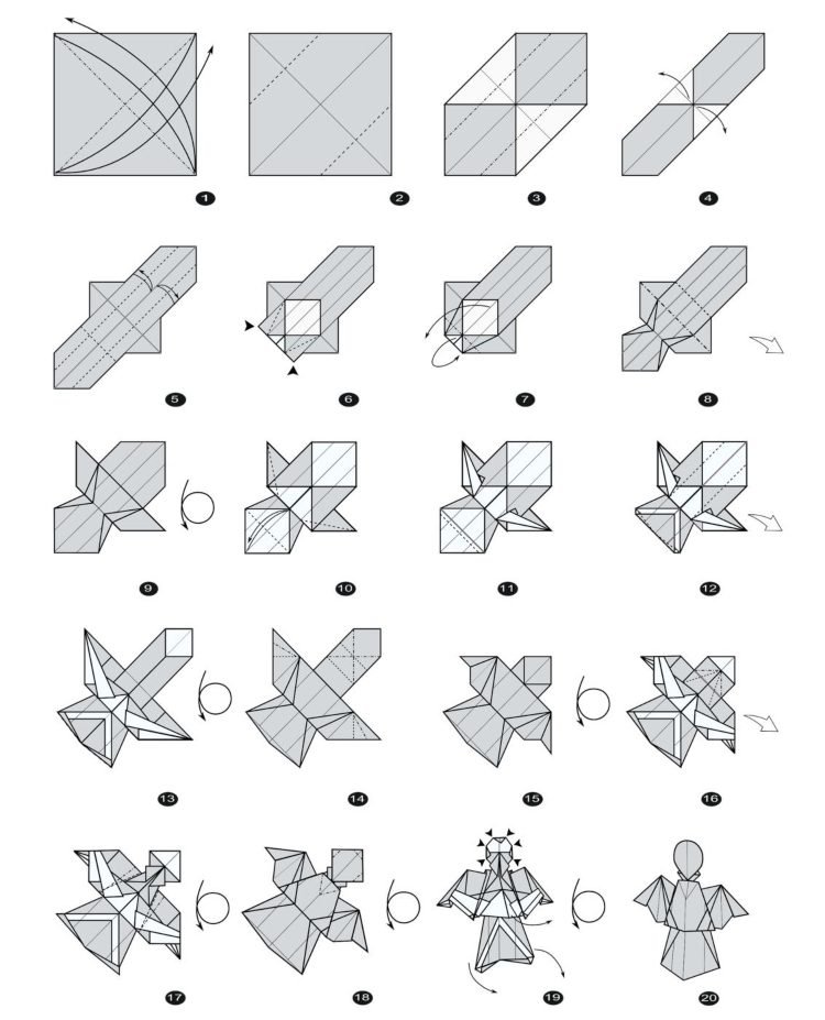 Origami julänglar gör själv vikningsinstruktioner enkelt steg för steg