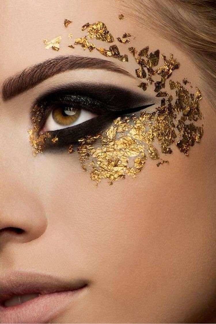 karneval-smink-smink-ögon-svart-guld-motiv