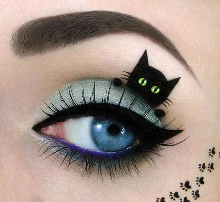 karneval-smink-ögon-smink-eyeliner-katt-svart-blå