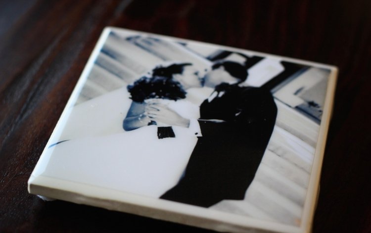 Original, ovanliga fotopresenter-koppunderlägg-gör-det-själv-keramiska plattor-vintage-svart-vit