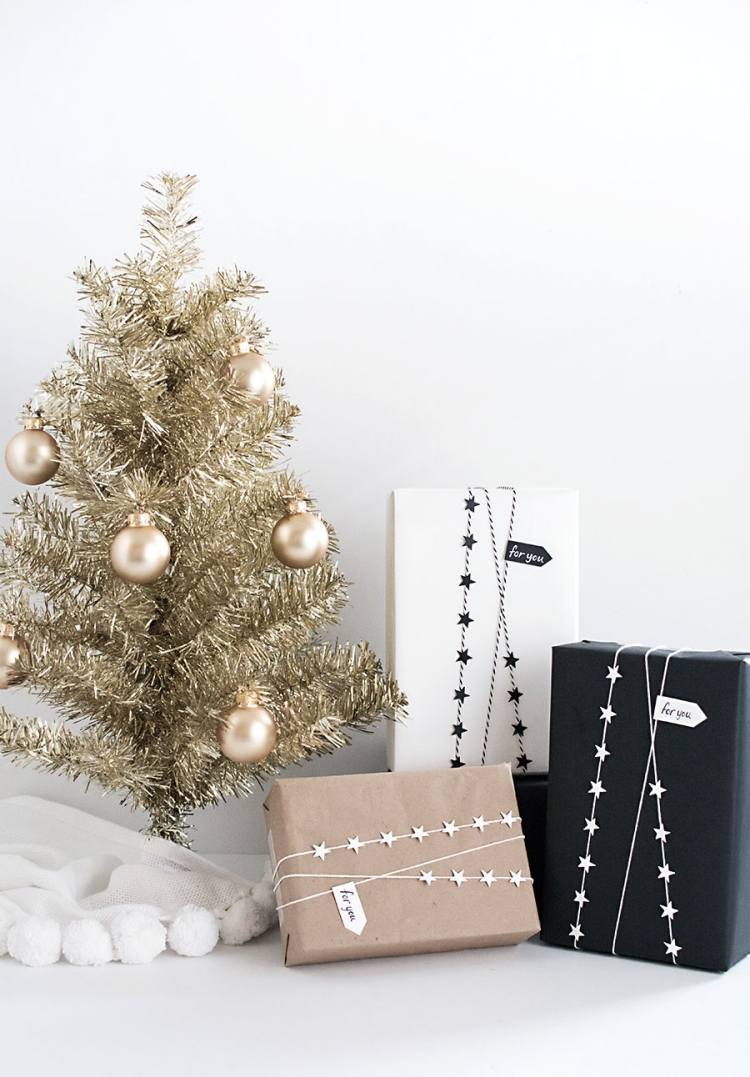 original-presentförpackning-pyssel-jul-vitt-svart-brunt papper