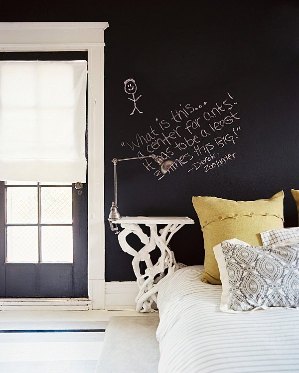 Taffeta färg sovrum idéer sängbord rustikt utseende