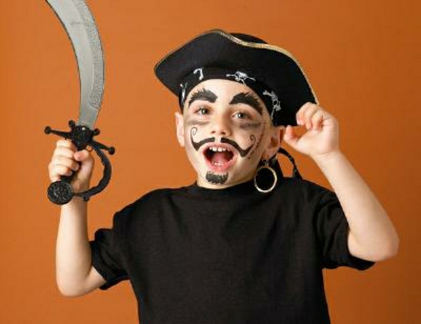 Halloween smink för barn pirat