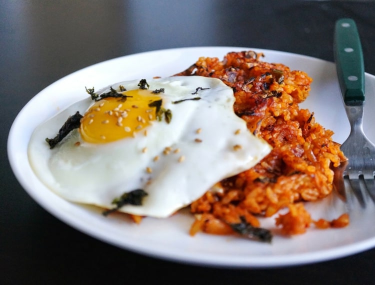 Våffelmakare recept - Asiatisk våffla med ris och Kimchi