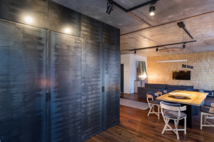 idé vin rack design skåp vägg kök industriell stil matplats