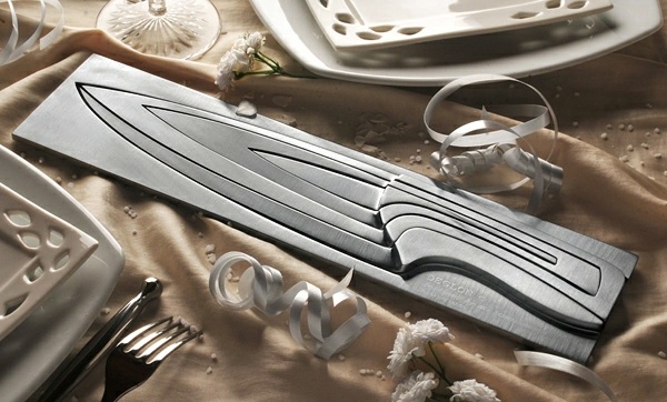 Knivset modern rostfritt stål