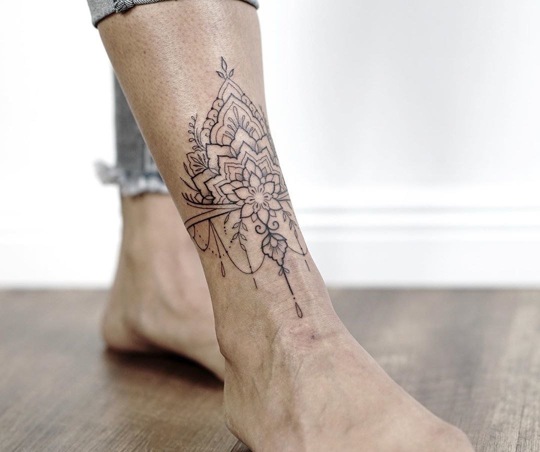 Fot tatuering smärta mandala tatuering design betyder tatuering kvinna små idéer