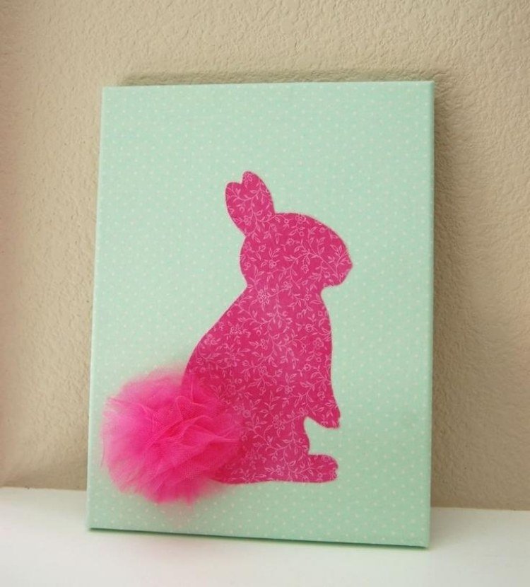Påskhantverk-barn-slöjd-idéer-kort-kanin-rosa-pompon