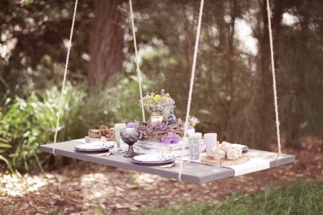 rustik dekoration trädgård påsk våren hängande bord