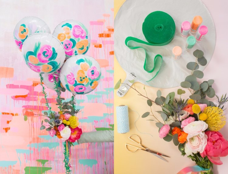 Tinkerballonger Påskdekorationer målar vårblommor