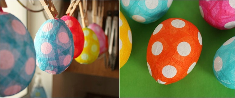 tinker ballonger påsk dekoration papper mache påsk ägg papper poäng ägg