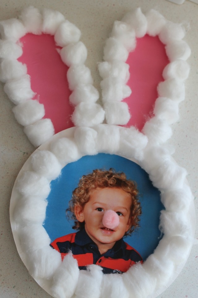 Påsk dekoration idéer barn hantverk barn foto bomull bollar kanin