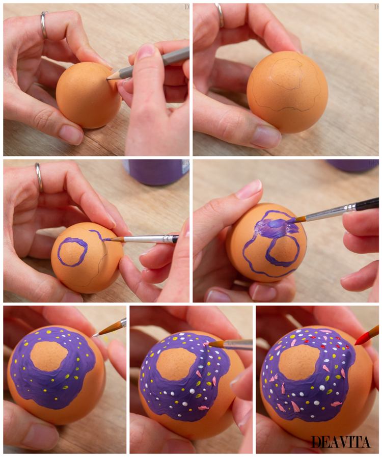 Hur man målar påskägg med akrylmönster