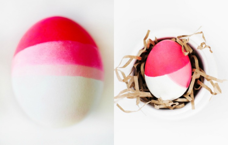Påsk-ägg-färg-idéer-påsk-dekoration-vita-ägg-ombre