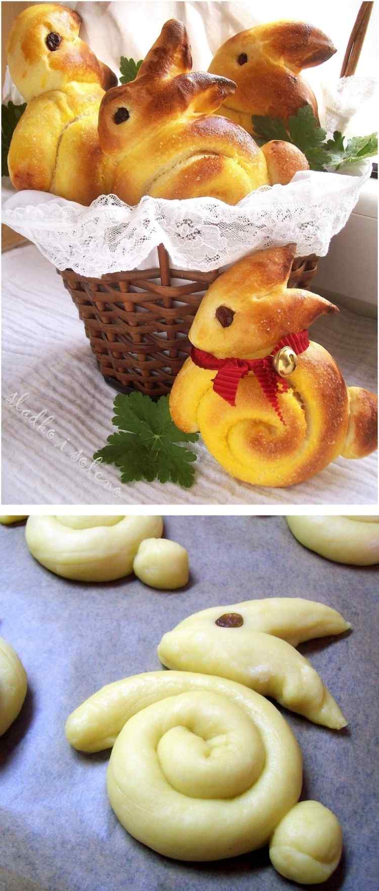 Påskbakat-kaninformat bröd