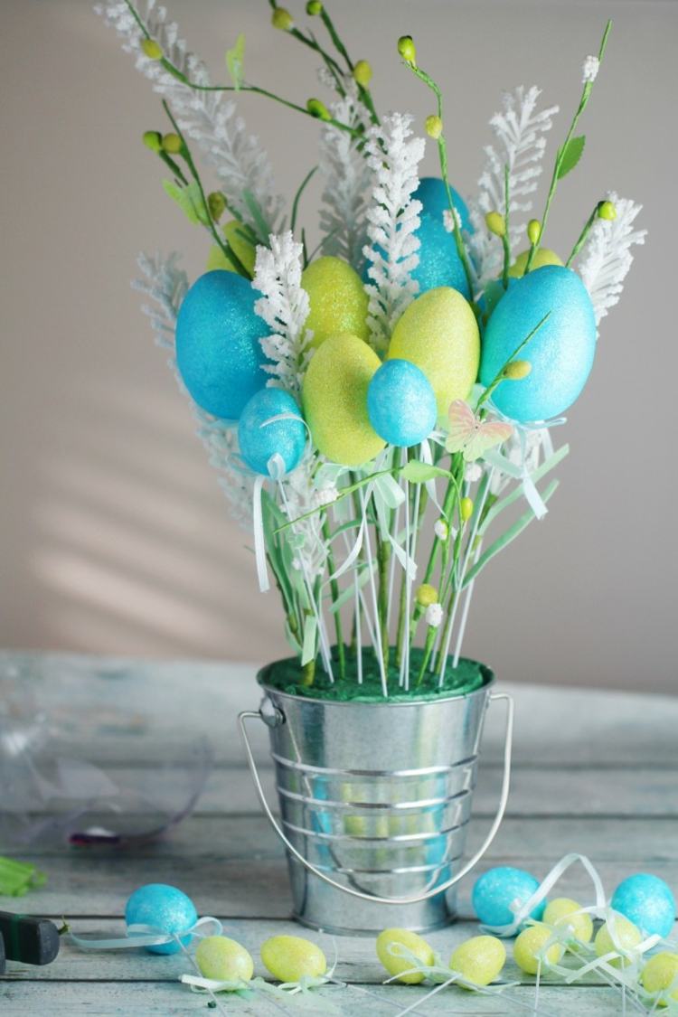 Gör-det-själv-gör-barn-tinker-hink-skum-påsk-ägg-stjälkar-konstgjorda-blommor