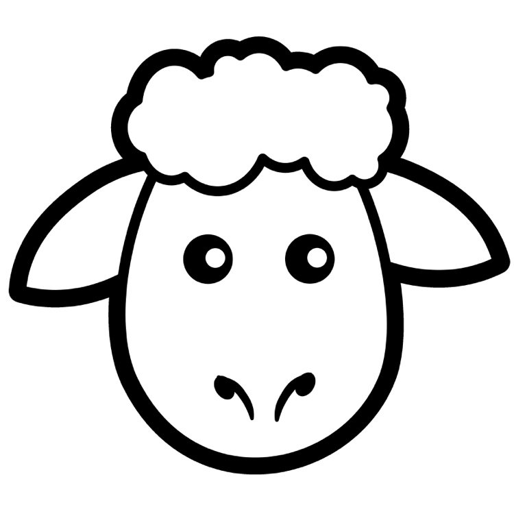 Påsk lamm gör mall för huvud