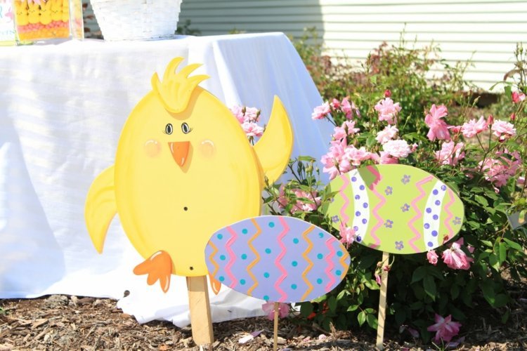 Påsk hantverk barn kyckling påskägg silhuetter idéer