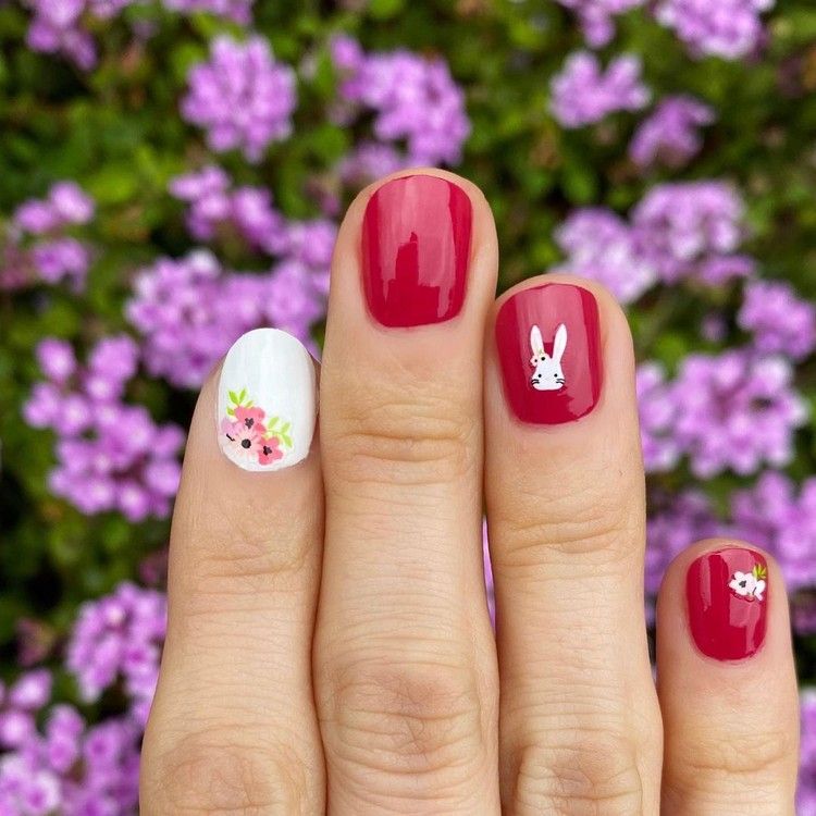 Nail stickers nageldesigner för korta naglar Påsknaglar