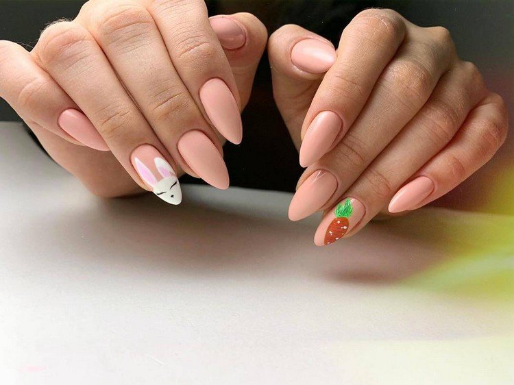 Mandelformade naglar Nageltrender Vår påsk naglar Idéer