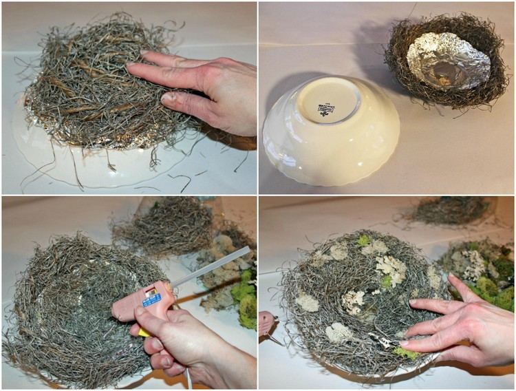 påskbo-tinker-diy-påsk dekoration-mossa-lim-hett lim
