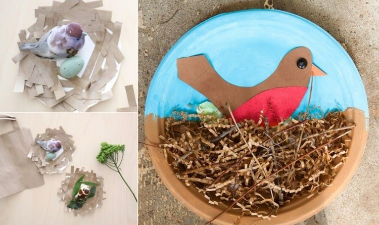 Tinker häckar ur pappersremsor - kreativa idéer för de allra minsta