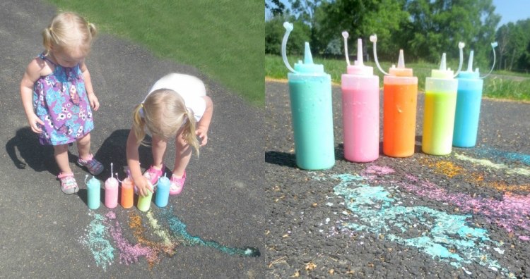 utomhusaktiviteter barn vår sommar gatumåleri målar själv