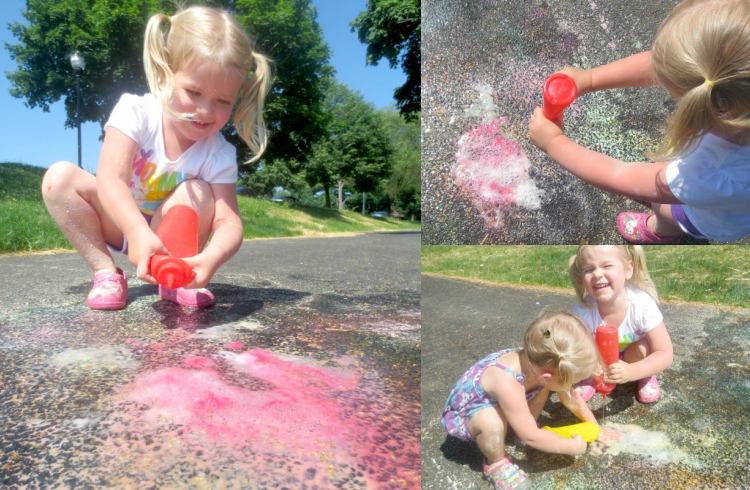 utomhusaktiviteter barn vår sommar gatumålning målar recept