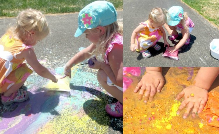 utomhusaktiviteter barn vår sommar gata marken asfaltmålning