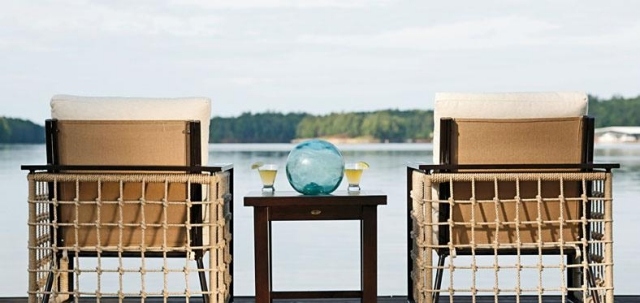 möbler glas havsutsikt utanför området sitta